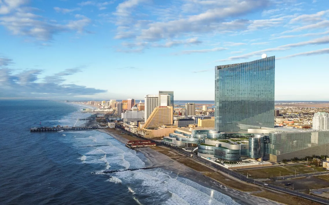 Die Skyline von Atlantic City, in New Jersey