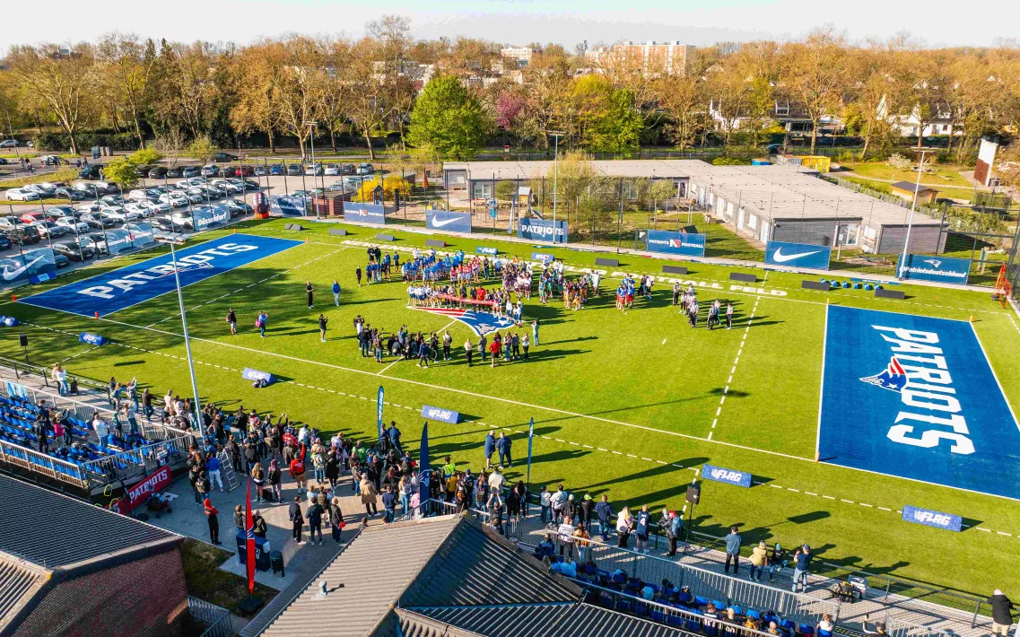Eines der neuen Flag-Football-Felder in Düsseldorf