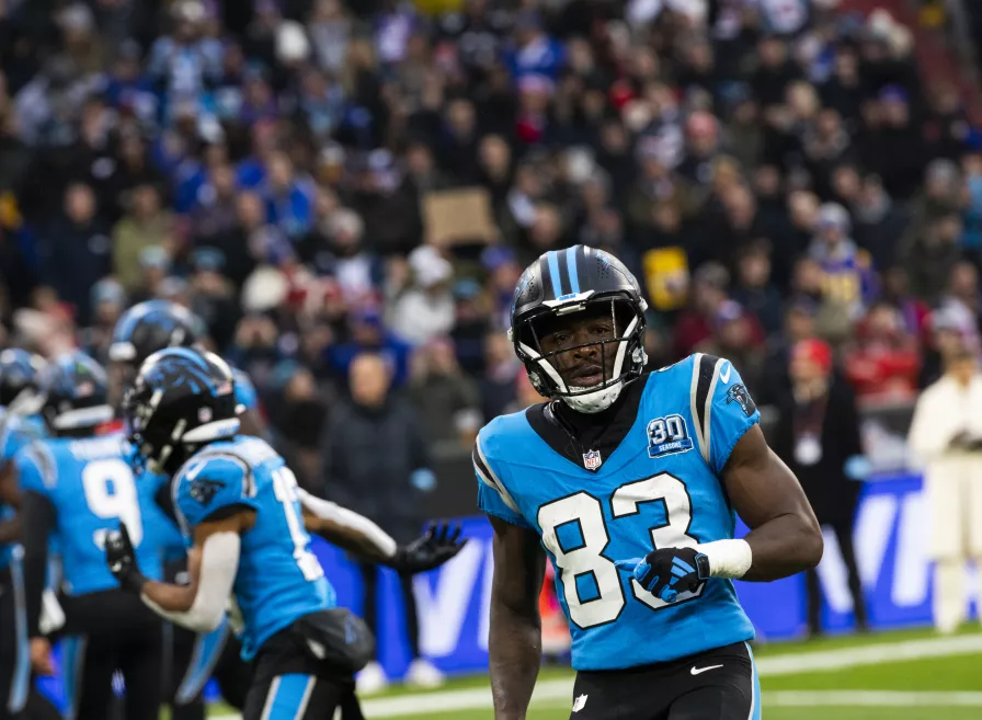 David Moore von den Carolina Panthers beim NFL Munich Game 2024